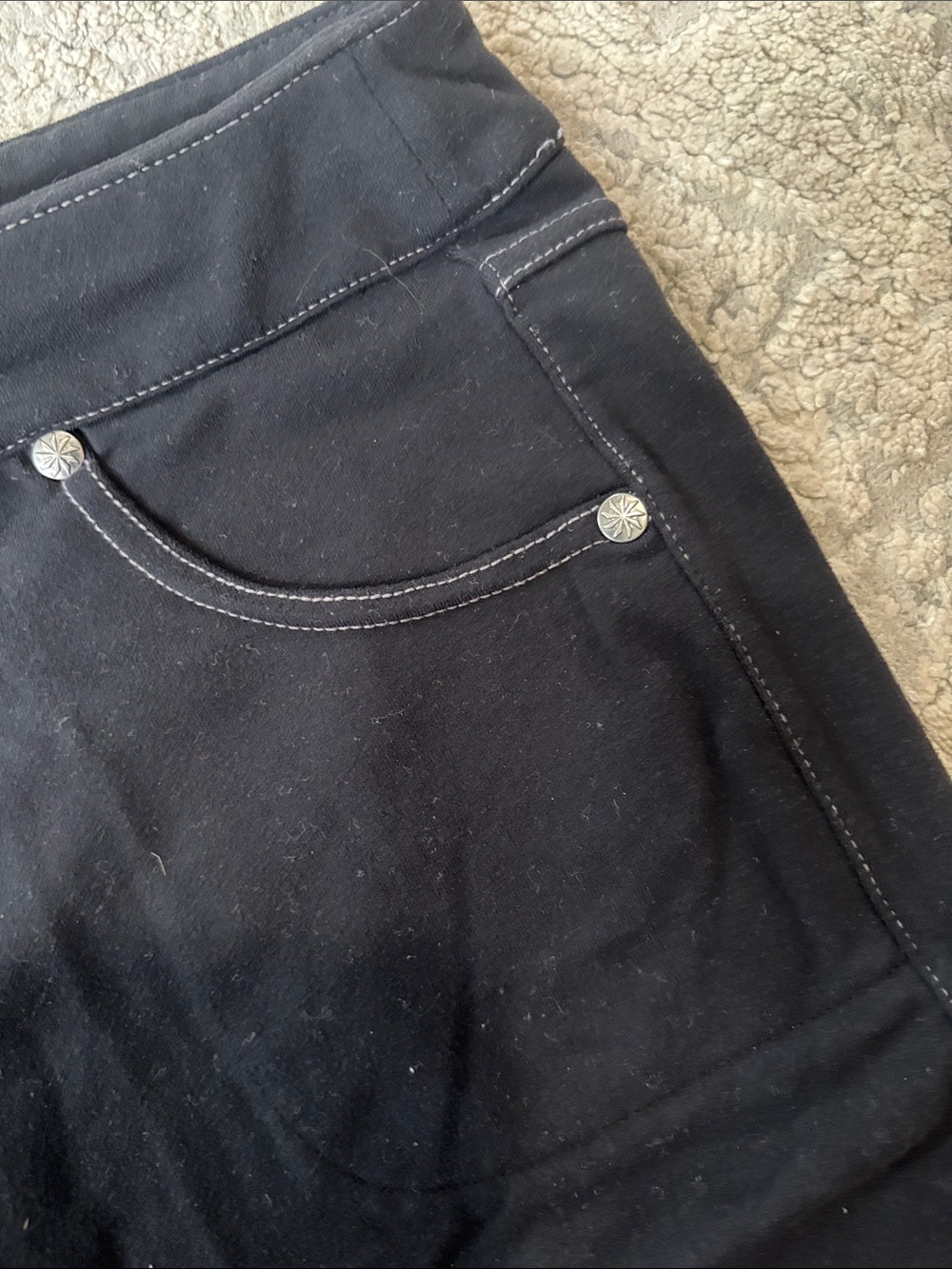 Athleta Black Mid-Length Stretch Bermuda Shorts - Picture 3 of 3